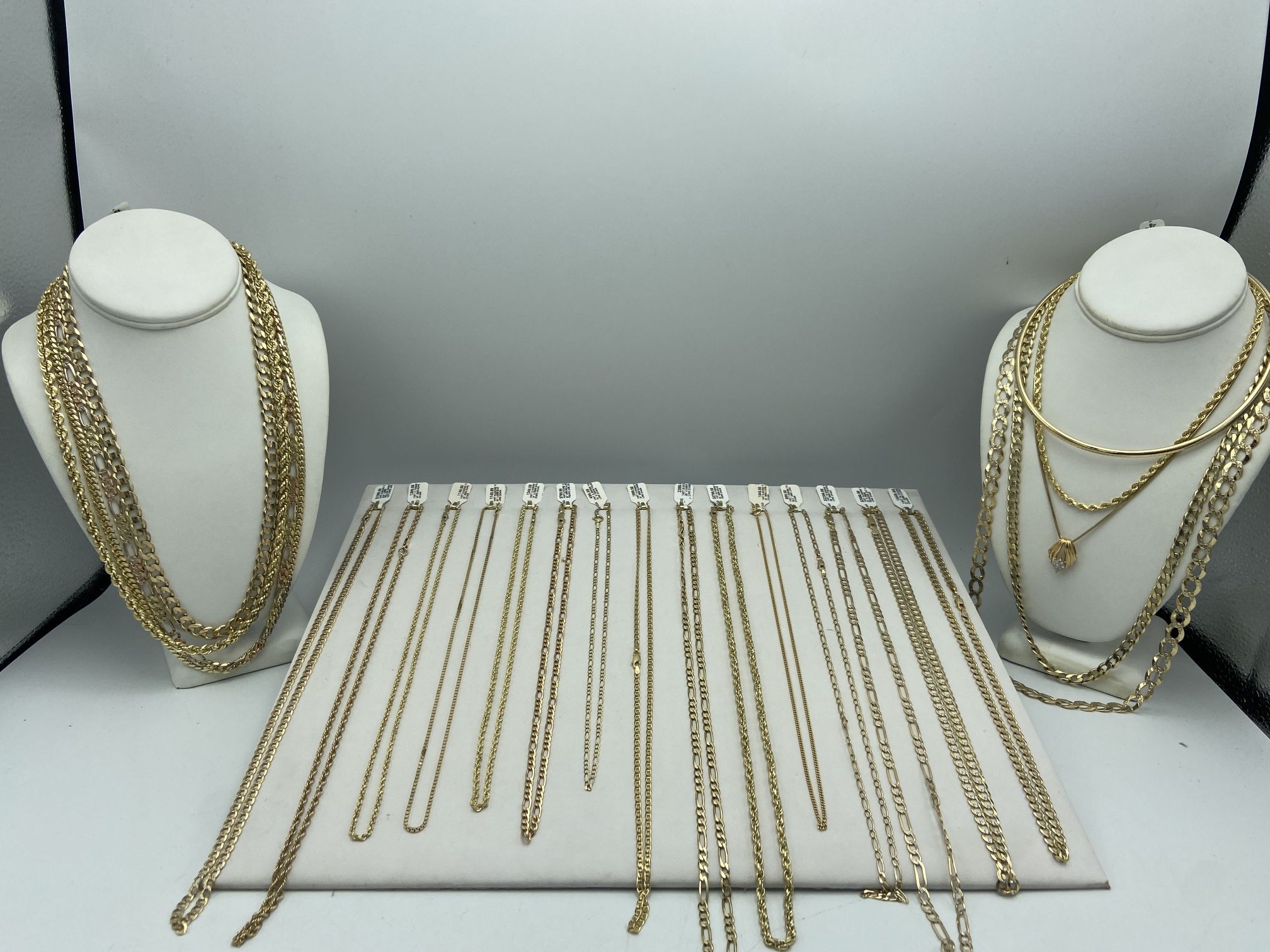 Assorted Gold Chains and Pendants