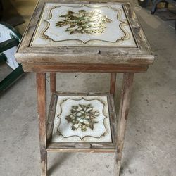 Vintage Stool Side Table Antique