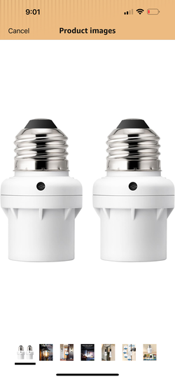 DEWENWILS Light Sensor Socket, E26/E27 Socket Adapter, Automatic Dusk to Dawn Sensor Socket for Porch/Wall Light Fixtures, Compatible with Incandescen