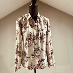 Express XS Floral Button Up