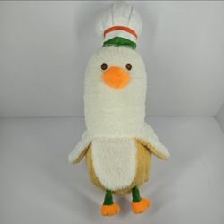 Peach Cat Banana Duck Plush 14" Stuffed Animal Odd Weird Funny Gag Bird Fruit