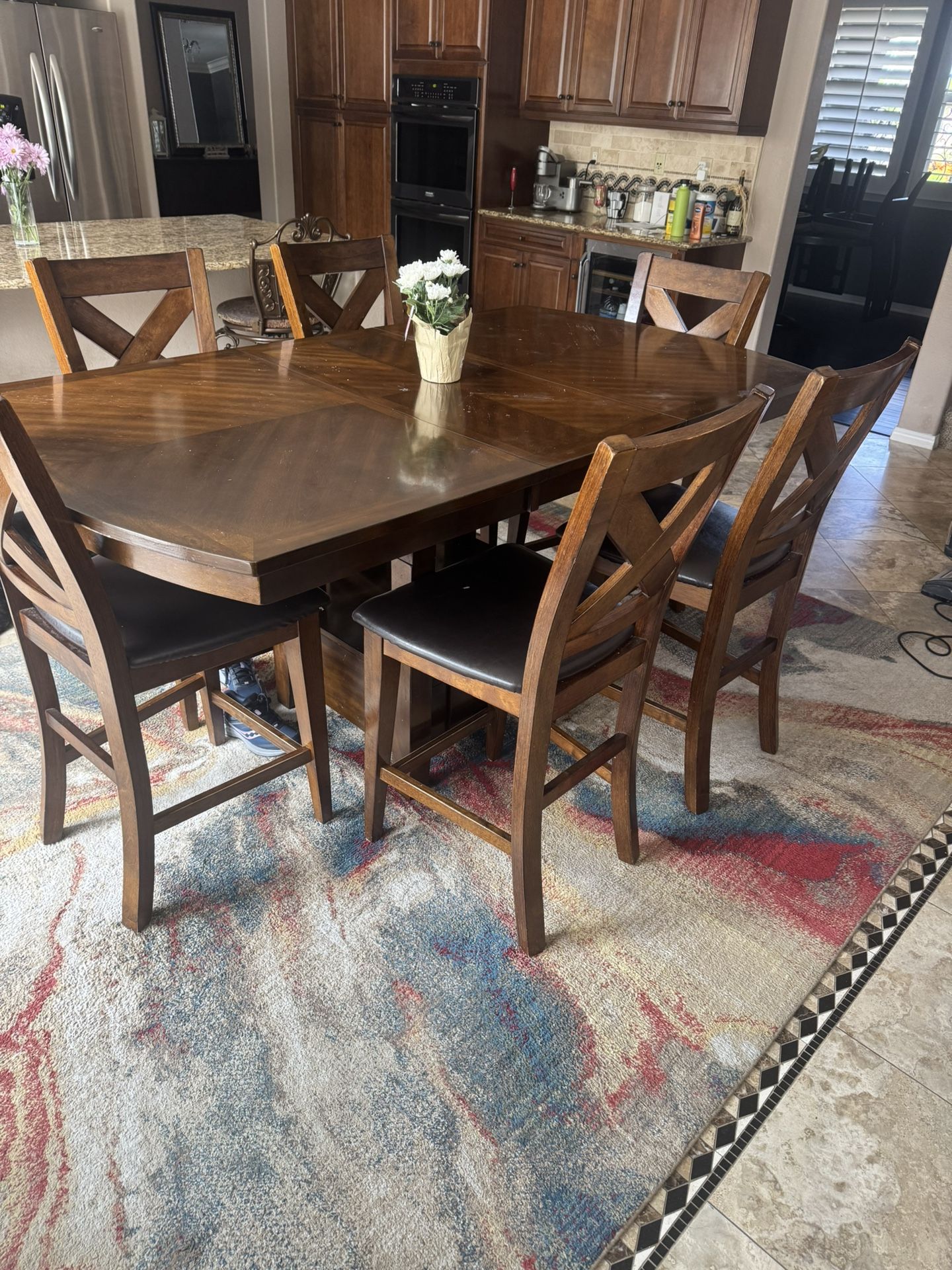 Dining Table With 6 Chairs Bar Height
