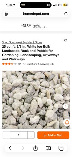 Southwest Boulder & Stone 25 cu. ft. 3/8 in. White Ice Bulk Landscape Rock and Pebble for Gardening Landscaping Driveways and Walkways