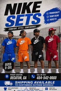 Nike / polo tshirt and short sets sizes S ,M,L,2x,3x