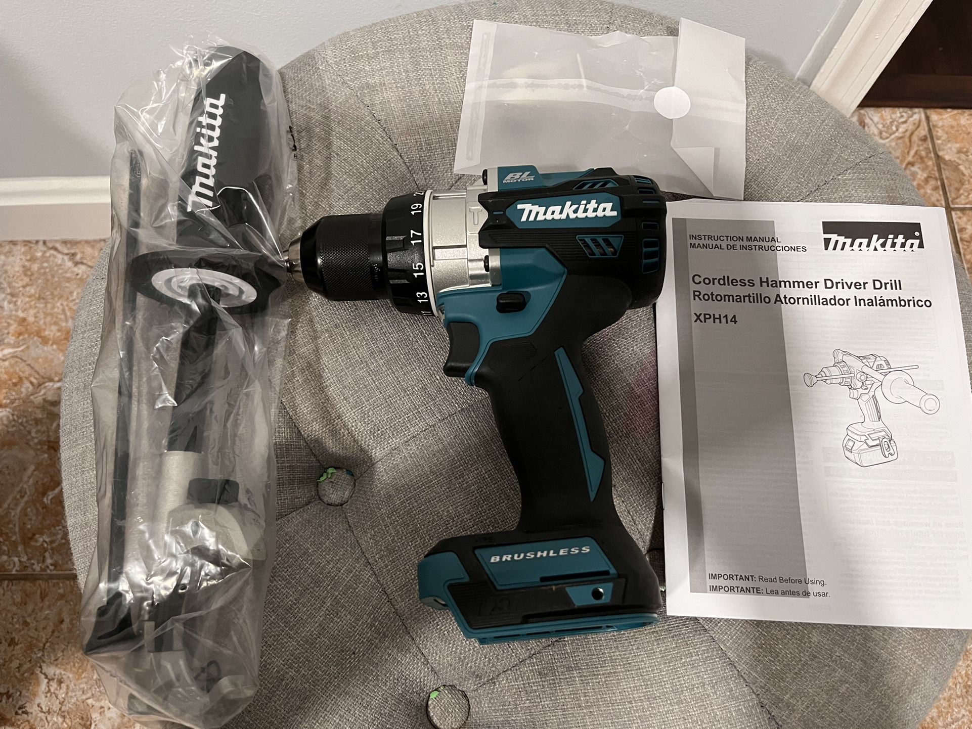 New Hammer Drill Makita 18 Volt XPH14 Only Tool