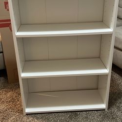 White three shelf book case 