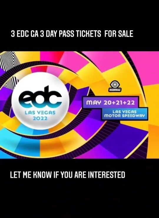 3EDC GA 3 DAY PASS TICKETS 