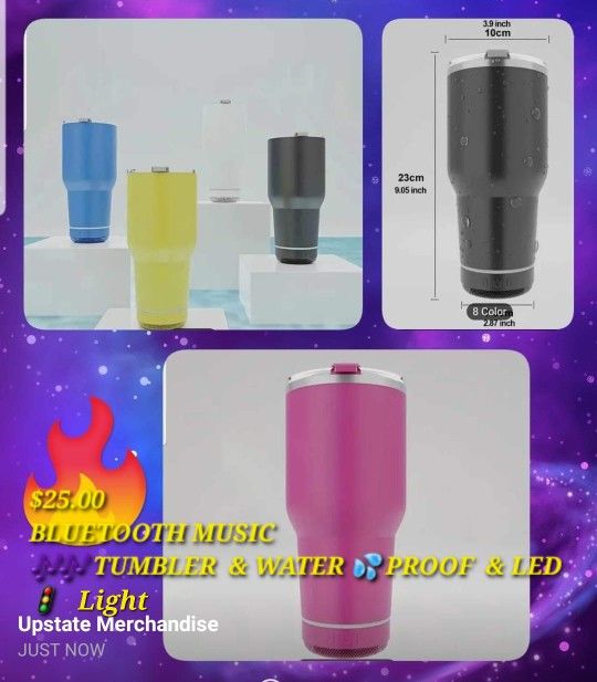 BRAND NEW EXCLUSIVE BLUETOOTH MUSIC 🎶 TUMBLER CUP'S