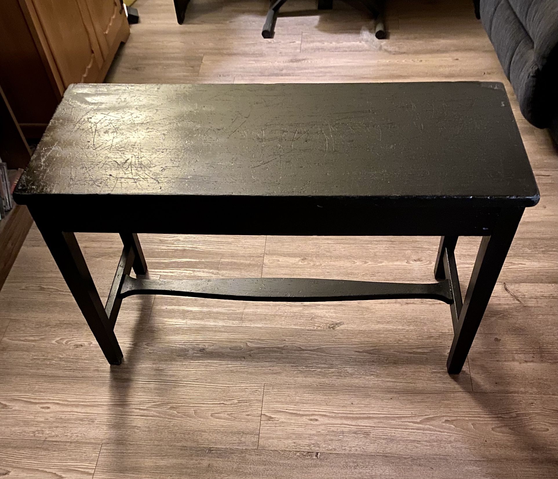Vintage Wood Piano Bench
