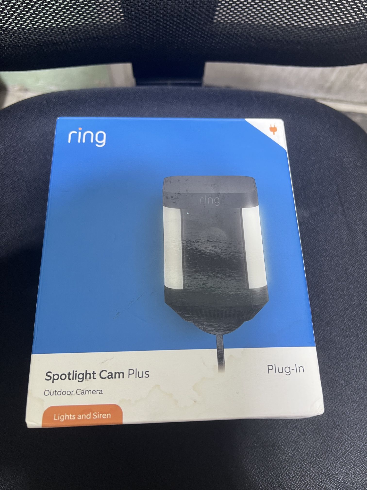 Ring Spotlight Cam Plus Plug-In Two Way Talk And Color Night Vision Brand New