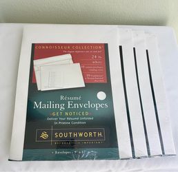 New! 4 Packs of Document Envelopes 9” x 12”
