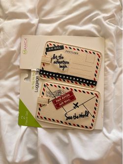 Miamica Air Mail Luggage Tags 2-Piece Set