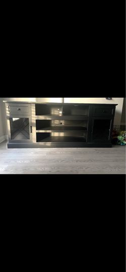 70 inch black Tv stand with led lights