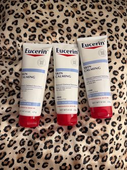 Eucerin Skin Calming Creme 8 oz – 3 Pack – Natural Oatmeal – Dry, Itchy Skin