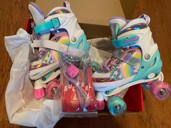 Kids New Light Up Roller Skates fits size 13C-3Y