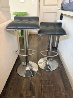 Set of 2 Adjustable Bar Stools
