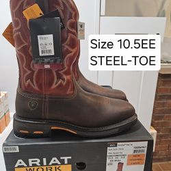 Ariat Steel Toe Work Boots Size 10.5 