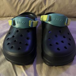 CROCS Unisex CLASSIC ALL TERRAIN CLOG Mule with accents Black - Size 11 