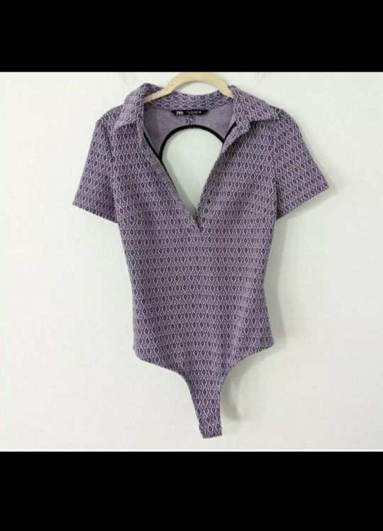 Zara Open Back Bodysuit Medium