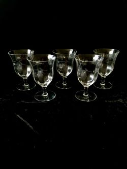 Vintage Crystal Wine/Water Glasses