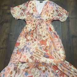 Womans Pink Peach Dress Size Large By Meeirendi #8