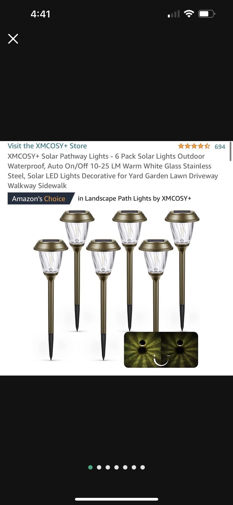 Solar Pathway Light 6-pack Solar Light