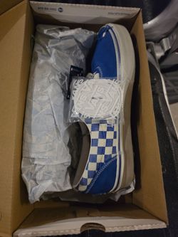Vans x Dodgers Blue Checkerboard Low-Top Sneakers size 9.5 low 7 low and 10 high  NO TRADES