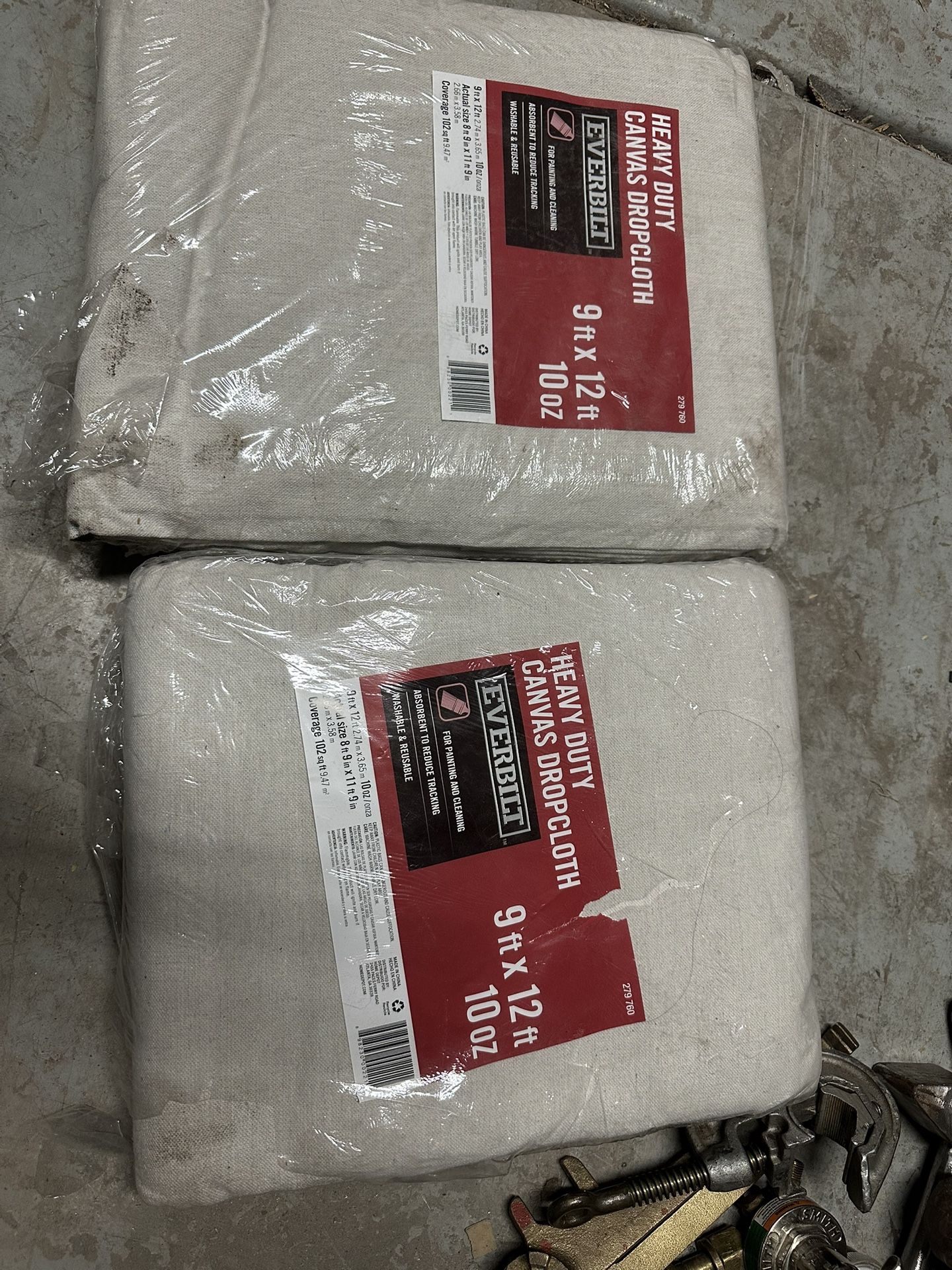 Heavy Duty Canvas Drop cloth 9ftx12ft 10 Oz.