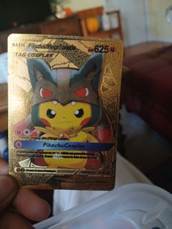 Pikachu Mega Lucario Gold Card