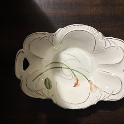Santino collection floral handled bowl from Italy