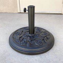 $25 (New) Lightweight Patio Umbrella Base 18” Round Base Stand Outdoor Garden Market, Weight 18 lbs 