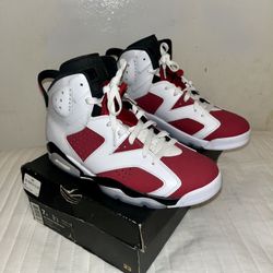 Jordan 6 Retro Carmine’s🏳️💯♠️🙌🏻For Sale Size 8.5 Men!!🔥👟⚡️👣