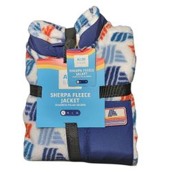 Aldi Gear Sherpa Full Zip Fleece Jacket Water Repellent Chest Pocket Unisex (S)