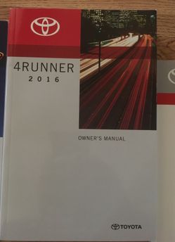 2016 4Runner owners manual