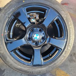 OEM 17" Glossy Black BMW 325i 2006-2012 Wheels With New Tires 