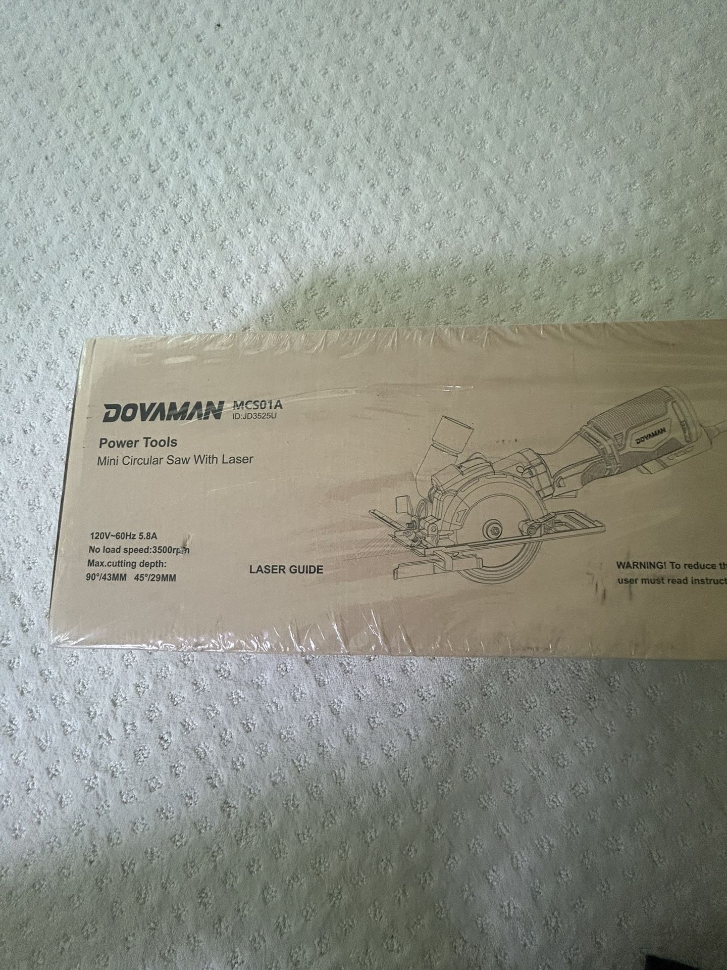 DOVAMAN Circular Saw, 5.8A 4-1/2" Circular Saw w/Laser, Metal Auxiliary Handle, 6 Saw Blades (4½", 4¾"), Cutting Depth 1-11/16" (90°), 1-3/8"