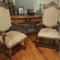 Two Original 19th Century Louis XIV Italian Chairs Antique