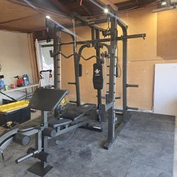 Smith Machine 2001 | Multi-Use Adj Bench | Gym Equipment | Fitness | Squat Rack | Excercise |🔴WEIGHTS AND BARBELL SOLD SEPARATELY 🔴 FREE DELIVERY 🚚