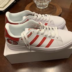 San Francisco 49ers Stan Smith Style Shoes, Size 12