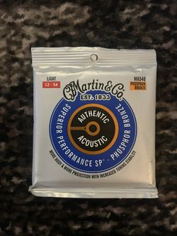 🎸 Martin & Co. Authentic Acoustic SP Guitar Strings – Phosphor Bronze (Light 12–54) 🎸