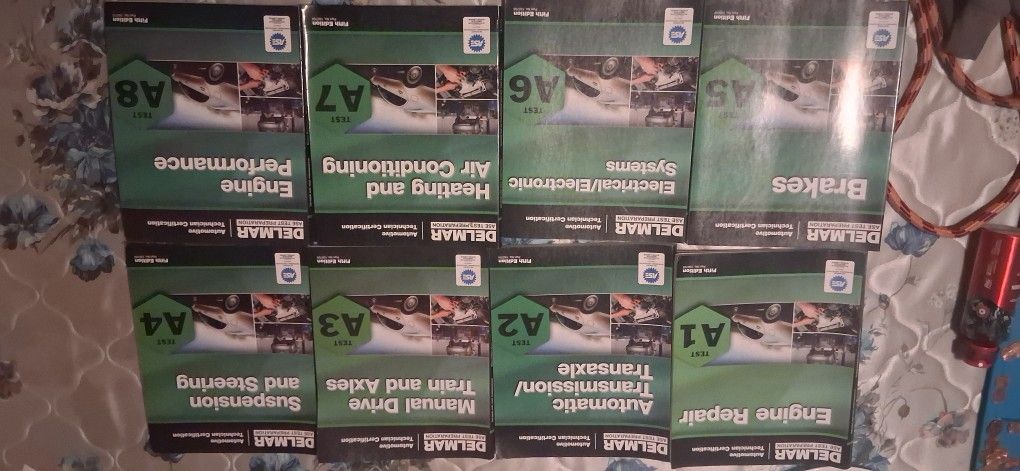 Delmar ASE  Mechamic Test Preparation Books A1 Thru A8