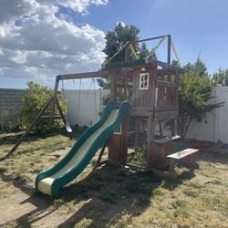 Used Kids Playset With Swing 
