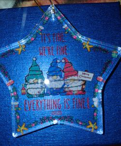 Gnome Glass Ornament