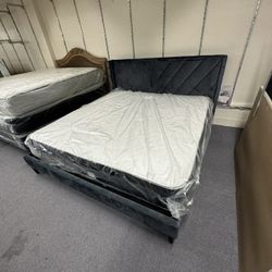 King size Matress X Bed Frame- $350 Only 