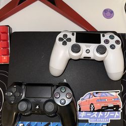 ps4 slim and monitor with extra controller 