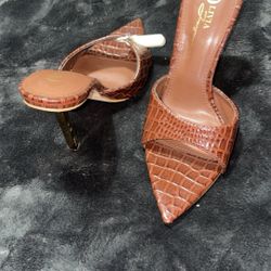 Croc Print Heels Size 5