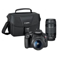 Canon - EOS Rebel T7 DSLR Video Two Lens Kit with EF-S 18-