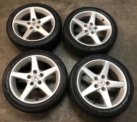 used good condition set of 02-04 Acura rsx stock 16 inch wheels with 205/45/16 tires