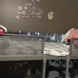 kids bunk bed with mattress 