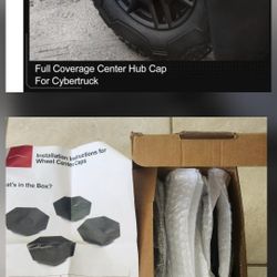 NEW- 4PCS Full Coverage Wheel Center Hub Caps for Tesla Cybertruck. 2 Available.  Each $20.  Together $35